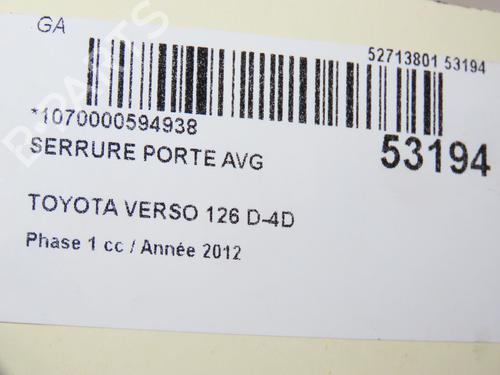 Front left lock TOYOTA VERSO (_R2_) 2.0 D-4D (AUR20_, AUR20R) | BP28831670C98 
