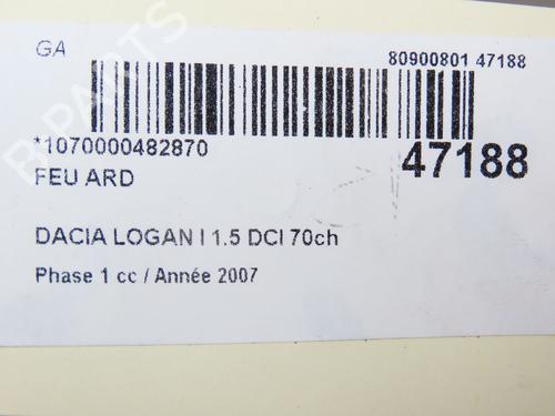 Højre baglygte DACIA LOGAN MCV (KS_) 1.5 dCi (KS0K) | BP28711367C35 
