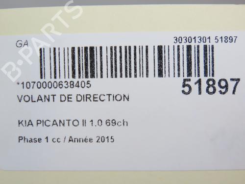 Steering wheel KIA PICANTO II (TA) 1.0 | BP28801580C49 