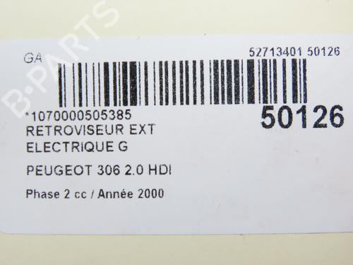 Left mirror PEUGEOT 306 Hatchback (7A, 7C, N3, N5) 2.0 HDI 90 | BP28831425C26 