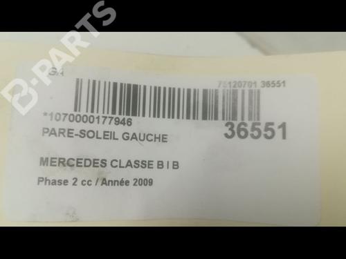 Left sun visor MERCEDES-BENZ B-CLASS Sports Tourer (W245) B 180 CDI (245.207) | BP9602477I1 