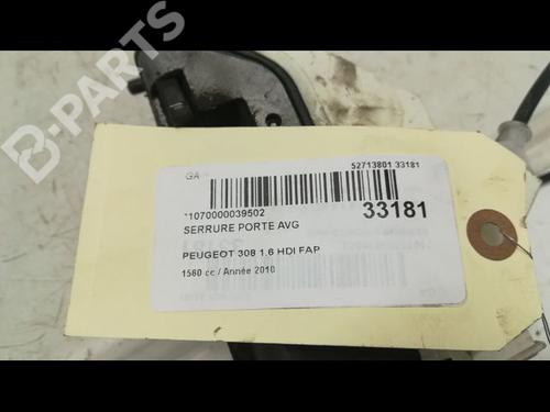 Front left lock PEUGEOT 308 I (4A_, 4C_) 1.6 HDi | BP9596032C98 
