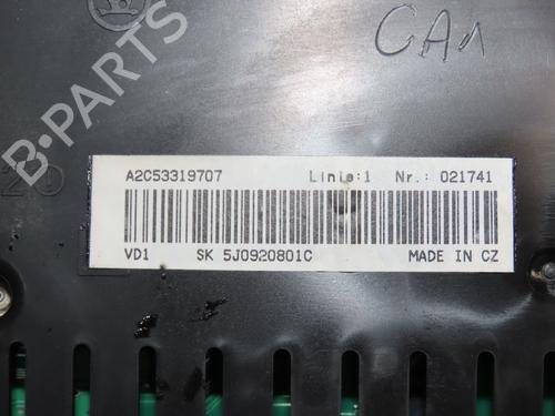 Instrument cluster SKODA FABIA II (542) 1.4 TDI | BP30824915C47