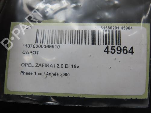 Hood OPEL ZAFIRA A MPV (T98) 2.0 DI 16V (F75) | BP24358954C1 