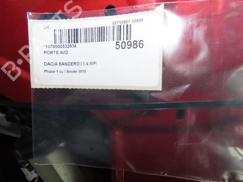 Right front door DACIA SANDERO 1.4 MPI LPG | BP18153447C3