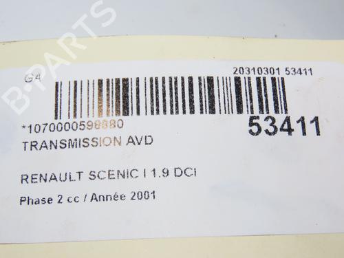 Arbre de transmission avant droit RENAULT SCÉNIC I MPV (JA0/1_, FA0_) 1.9 dCi (JA05, JA1F) | BP29128767M39 