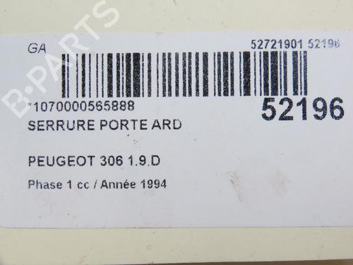 Rear right lock PEUGEOT 306 Hatchback (7A, 7C, N3, N5) 1.9 D | BP24359065C99 
