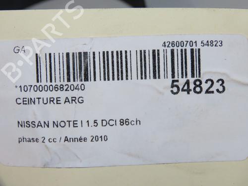 Venstre bagtil seleforstrammer NISSAN NOTE (E11, NE11) 1.5 dCi (86 hp) 31242526