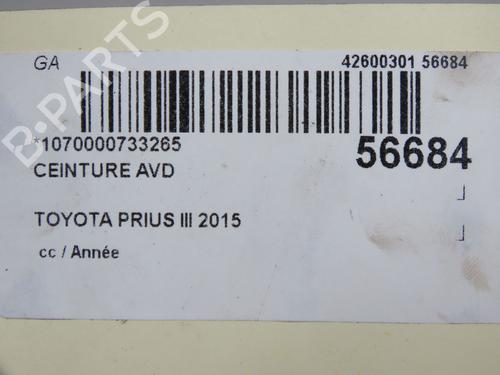 Front right seatbelt TOYOTA PRIUS PLUS (_W4_) 1.8 Hybrid (ZVW40W, ZVW41W) | BP36583008I25 - Image 7