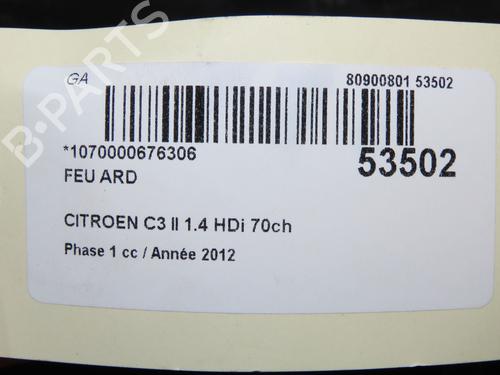Right taillight CITROËN C3 II (SC_) 1.4 HDi 70 (SC8HZC, SC8HR0, SC8HP4) | BP32129702C35  - Image 5
