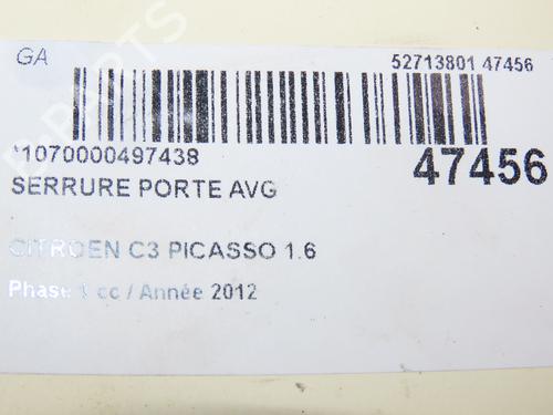 Front left lock CITROËN C3 Picasso (SH_) 1.6 HDI 90 | BP28968811C98 
