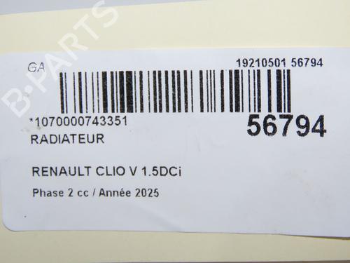 Water radiator RENAULT CLIO V (B7_) 1.5 Blue dCi 100 (B7AD) | BP33998703M31 - Image 3