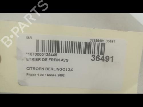 Left front brake caliper CITROËN BERLINGO / BERLINGO FIRST MPV (MF_, GJK_, GFK_) 2.0 HDI 90 (MFRHY) | BP14878159M105