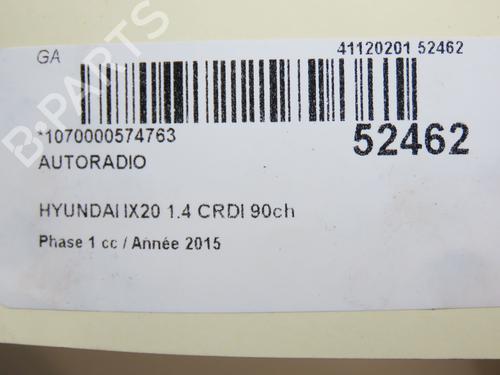 Radio HYUNDAI ix20 (JC) 1.4 | BP23064637E6