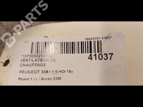 Heater blower motor PEUGEOT 308 I (4A_, 4C_) 1.6 HDi | BP9613358M62 