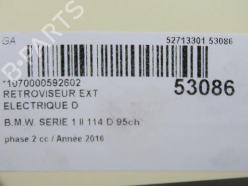 Right mirror BMW 1 (F20) 114 d | BP31179733C27