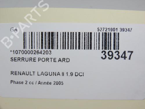 Højre bagtil lås RENAULT LAGUNA II (BG0/1_) 1.9 dCi (BG08, BG0G) | BP9611881C99 