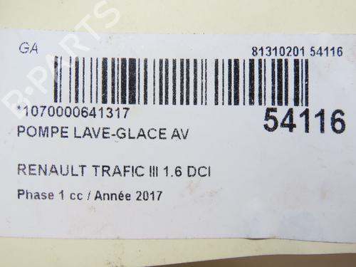 Washer pump RENAULT TRAFIC III Van (FG_) 1.6 dCi 125 (FGMH) | BP28802376E24 - Image 5