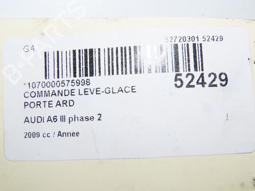 Used Right rear window switch Right rear window switch AUDI A6 C6 Avant (4F5) 2.7 TDI (180 hp) 39938091 39938091