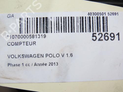 Used Instrument cluster VW POLO V (6R1, 6C1) 1.6 TDI (90 hp) 28830484