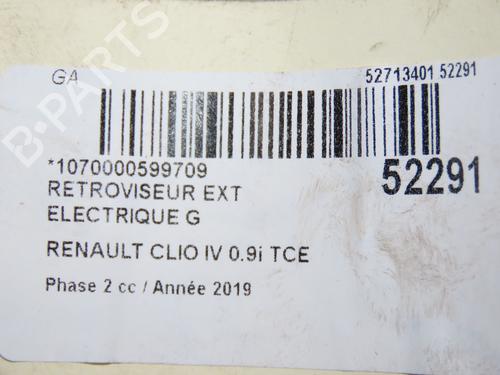 Used Left mirror RENAULT CLIO IV (BH_) 0.9 TCe 90 (BHNF, BHMA, BHMH, BHJK, BHJR) (90 hp) 24361081