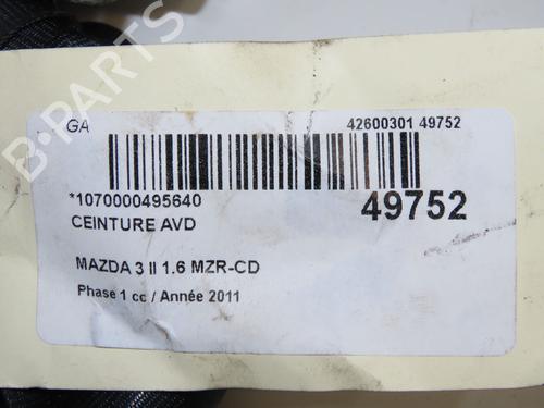 Front right seatbelt MAZDA 3 (BL) 1.6 MZ-CD (BL14) | BP33417761I25 - Image 4