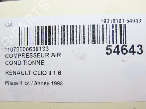 AC-Kompressor RENAULT CLIO II (BB_, CB_) 1.6 (B/CB0D, BB00) | BP29294146M34 