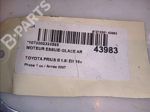Rear wiper motor TOYOTA PRIUS Liftback (_W2_) 1.5 Hybrid (NHW20_, NHW20R) | BP11104546M102 