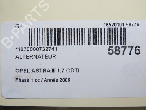 Alternator OPEL ASTRA H GTC (A04) 1.7 CDTi (L08) | BP36395714M7 - Image 9