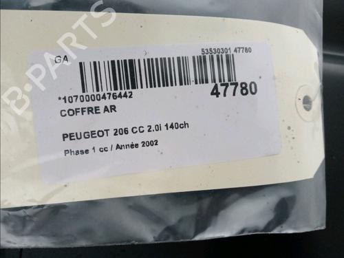 Used Tailgate PEUGEOT 206 CC (2D) 2.0 S16 (136 hp) 15657428