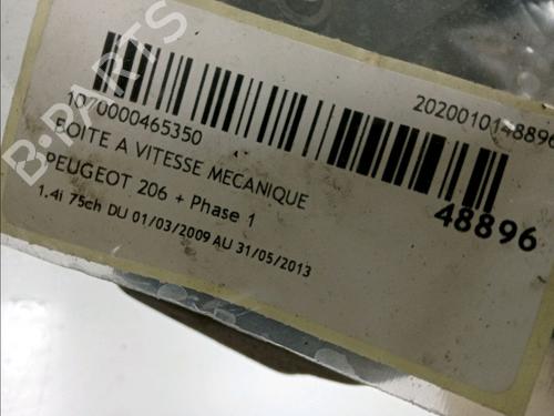 Used Gearbox PEUGEOT 206+ (2L_, 2M_) 1.4 i (2LKFWA, 2MKFWA) (75 hp) 16429414