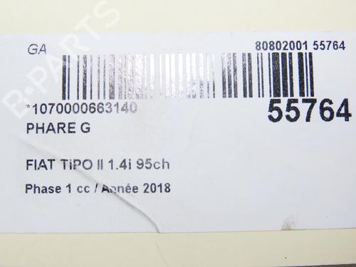 Left headlight FIAT TIPO Hatchback (356_, 357_) 1.4 (356HXA1B, 357) | BP30164366C28 