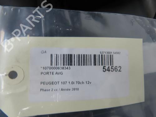 Used Left front door PEUGEOT 107 (PM_, PN_) 1.0 (68 hp) 28831321