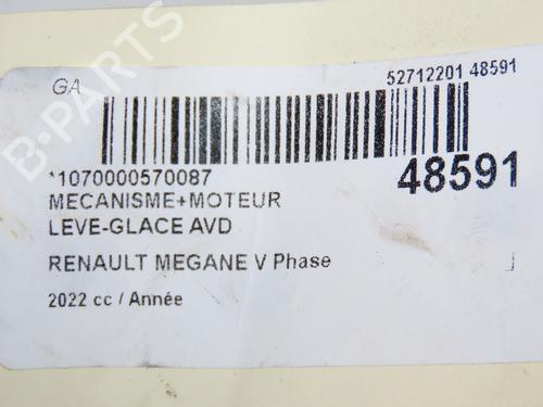 Vindusheismekanisme høyre foran RENAULT MEGANE E-TECH SUV EV60 (BNJ1) (218 hp) 28831102