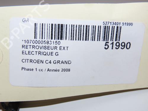 Left mirror CITROËN C4 Grand Picasso I (UA_) 1.6 HDi | BP22774555C26 