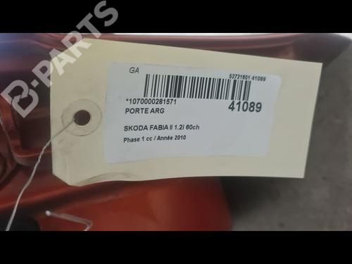 Left rear door SKODA FABIA II (542) 1.2 | BP9614176C4 