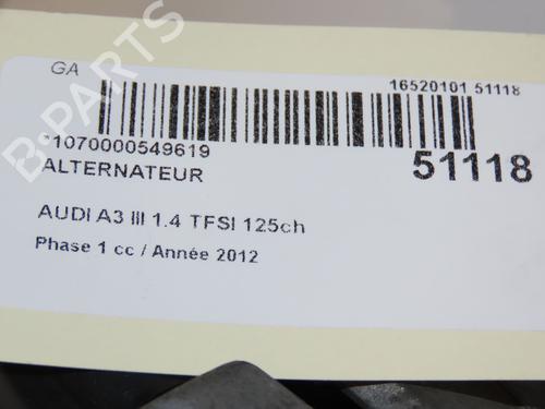 Alternator AUDI A3 (8V1, 8VK) 1.4 TFSI | BP25586220M7