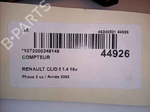 Used Instrument cluster RENAULT CLIO II (BB_, CB_) 1.4 16V (B/CB0P, BB13) (98 hp) 23174842