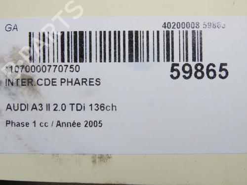 Headlight switch AUDI A3 Sportback (8PA) 2.0 TDI | BP36939825I24  - Image 5