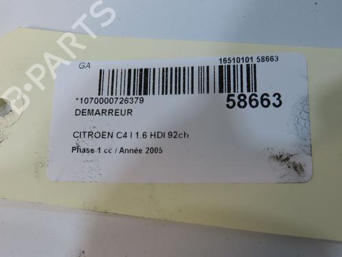 Starter CITROËN C4 I (LC_) 1.6 HDi | BP36310355M8  - Image 5