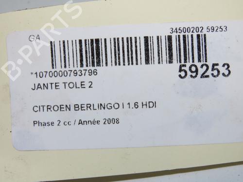 Used Rim Rim CITROËN BERLINGO / BERLINGO FIRST MPV (MF_, GJK_, GFK_) 1.6 HDI 90 (MF9HX) (90 hp) 40554266 40554266