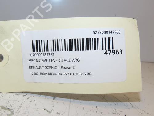 Used Rear left window mechanism RENAULT SCÉNIC I MPV (JA0/1_, FA0_) 1.9 dCi (JA05, JA1F) (102 hp) 23176682