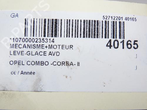 Front right window mechanism OPEL COMBO Box Body/MPV 1.7 DTI 16V | BP23125025C23 