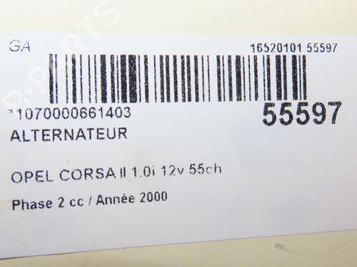 Used Alternator Alternator OPEL CORSA B (S93) 1.0 i 12V (F08, F68, M68) (54 hp) 29215988 29215988