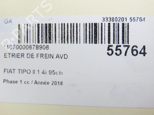 Right front brake caliper FIAT TIPO Hatchback (356_, 357_) 1.4 (356HXA1B, 357) | BP30164310M104