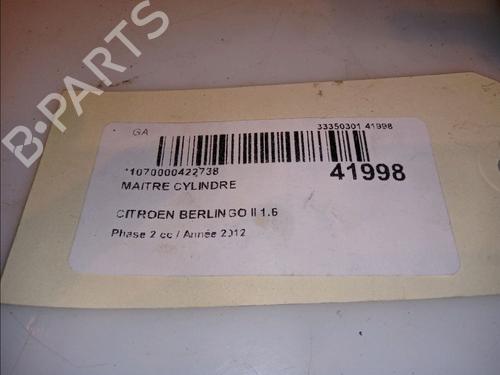 Brake master cylinder CITROËN BERLINGO MULTISPACE (B9) 1.6 HDi 90 | BP12107473M77