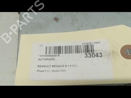Used Radio Radio RENAULT MEGANE III Hatchback (BZ0/1_, B3_) 1.5 dCi (106 hp) 9601016 9601016