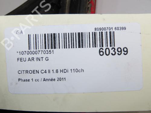 Left tailgate light CITROËN C4 II (NC_) 1.6 HDi 110 | BP37275959C79 - Image 4
