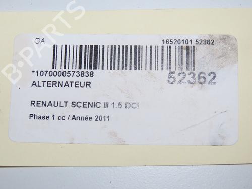 Used Alternator RENAULT SCÉNIC III (JZ0/1_) 1.5 dCi (110 hp) 32308343