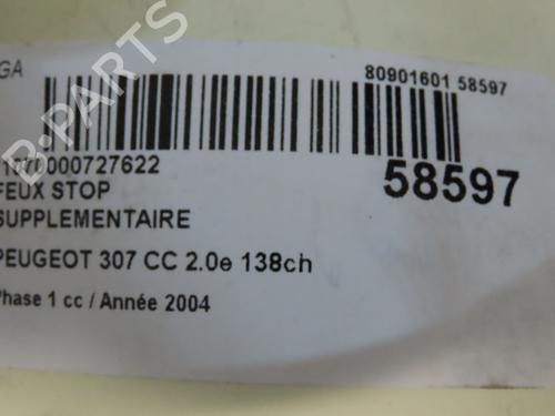 Used Third brake light Third brake light PEUGEOT 307 CC (3B) 2.0 16V (136 hp) 40554342 40554342